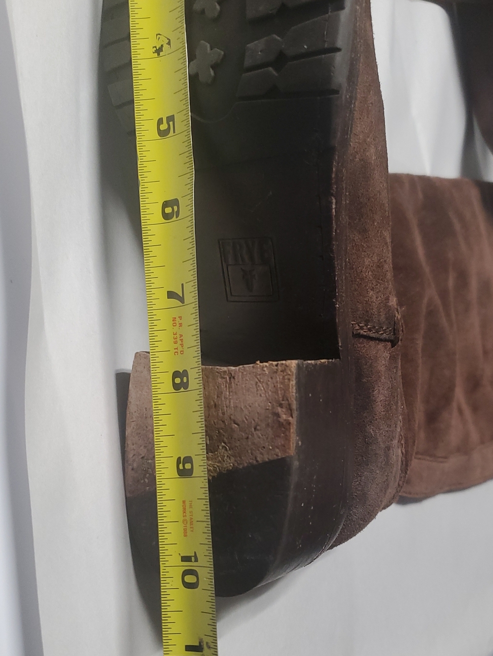 Frye Elena Pull-on Tall Brown Suede Women's Boots Size 7 Style 76556 Equestrian - Picture 9 of 16
